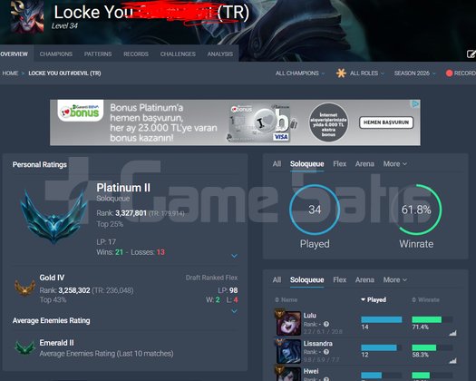 1380 RPli 62WR Dia Elo lobi Plat2 37lvl hesap