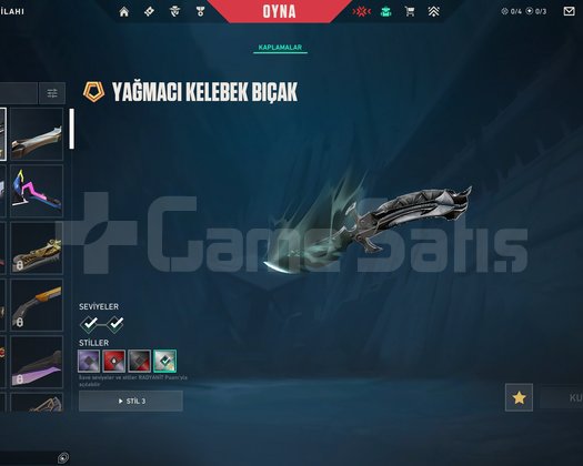 KAOS VANDALL YAĞMACI KELEBEK 3 VANDALL 2 BIÇAK