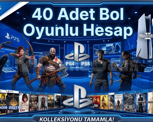 40 Adet Bol Oyunlu Fırsat Hesabı PS4/PS5/PRO