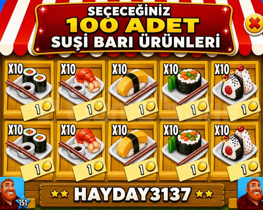 SUŞİ BARI ÜRÜNLERİ