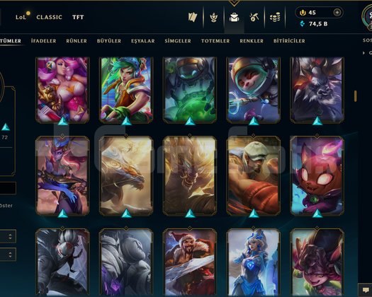 326 LEVEL / 270 SKİN / FUL HERO +MAİL +16K SATIŞ