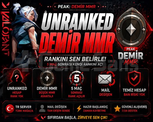 DEMİR MMR UNRANKED | DERECELİ AÇIK SMURF HESAP