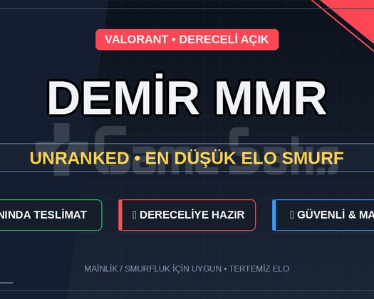 DEMİR 1 MMR | UNRANKED DERECELİ AÇIK SMURF