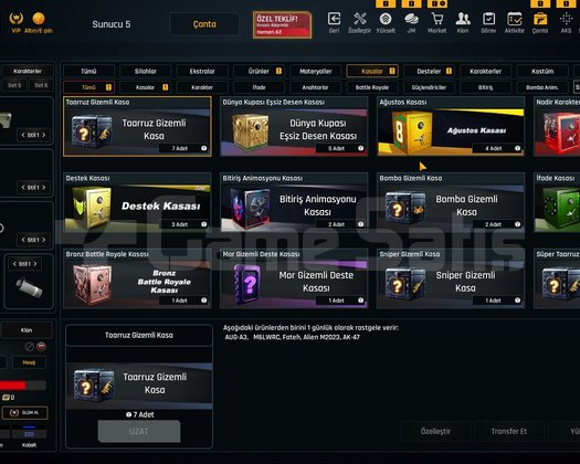 Sınırsızlı 37K Materyalli 52 Seviye Zula Hesabı