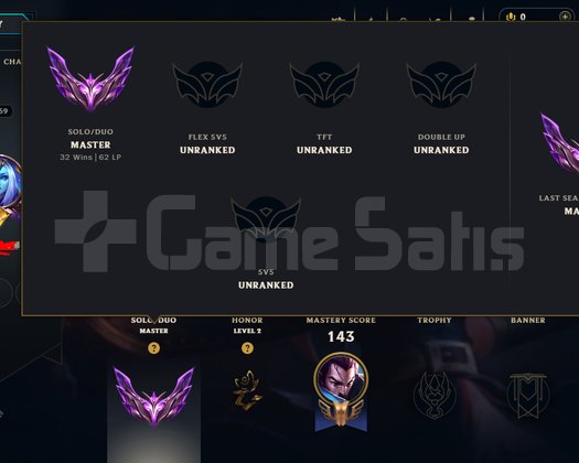 tr master güzel skinli ve lp gainli hesap