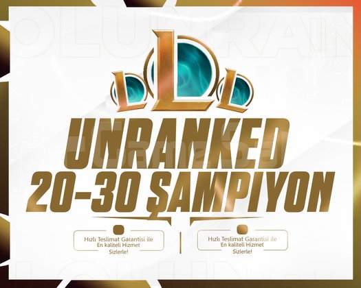 UNRANKED - HANDMADE +30 LEVEL - MAİL DEĞİŞEN!