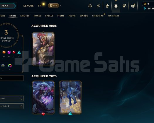 TR Plat 4 | 3 Kostüm - 25K Mö | LoL Hesap