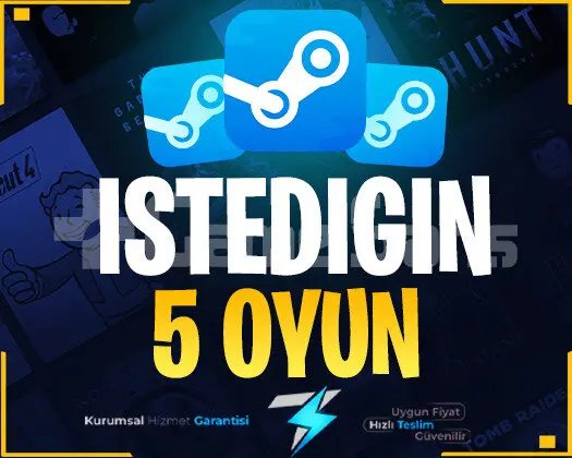 İstediğiniz 5 Oyun + Garanti
