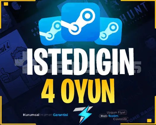 İstediğiniz 4 Oyun + Garanti