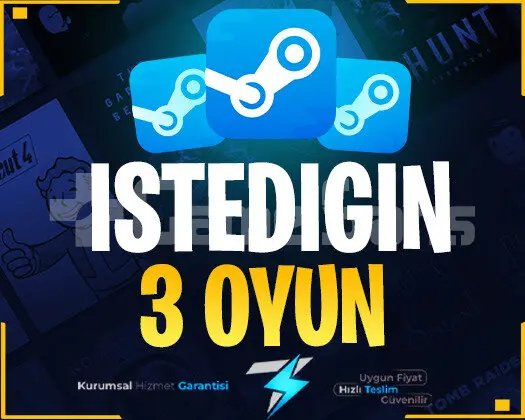 İstediğiniz 3 Oyun + Garanti