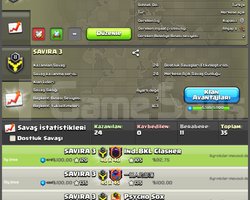 8 LVL ŞAMPİYON 3 LİGLİ 24 KAZANMA SERİLİ KLAN