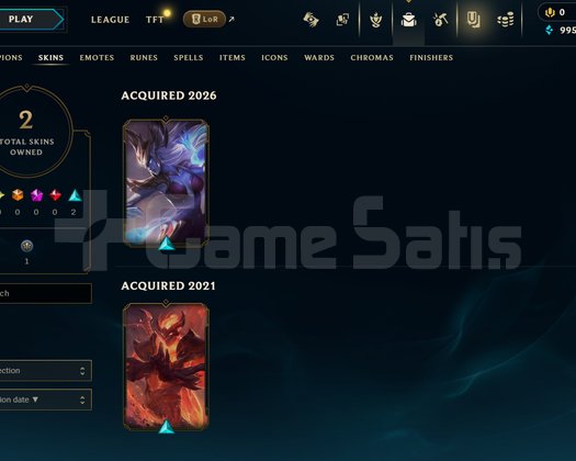 TR Unranked | 2 Kostüm - 30 Hero | LoL Hesap