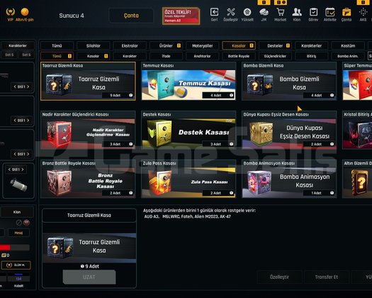 31K Materyalli 56 Seviye Zula Hesabı