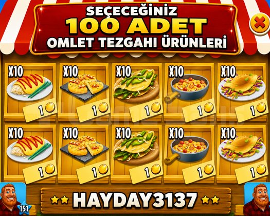 OMLET TEZGAHI ÜRÜNLERİ