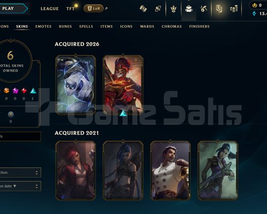 EUW Unranked | 6 Kostüm - 31 Hero | LoL Hesap