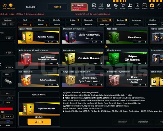 Sınırsızlı 35K Materyalli 56 Seviye Zula Hesabı