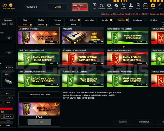Sınırsızlı 35K Materyalli 56 Seviye Zula Hesabı