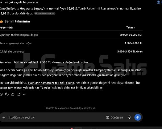 117 OYUNLU MÜKEMMEL EPİC GAMES HESABI