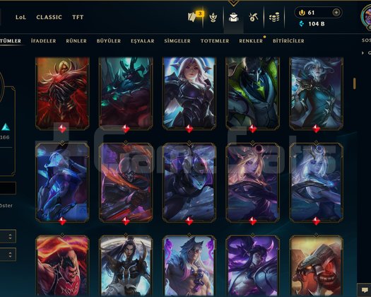 695 LEVEL / 368 SKİN / FUL HERO +MAİL +16K SATIŞ