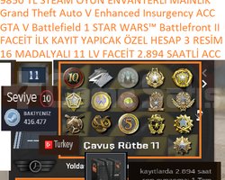 16 MADALYALI 11 LV FACEİT 416 K ÖZEL POİNTLİ GTA V