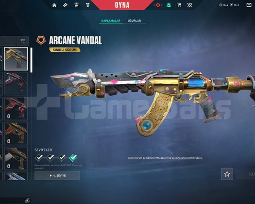 Arcane Vandal VCT Karambitli Dolu Dolu Riot Acc