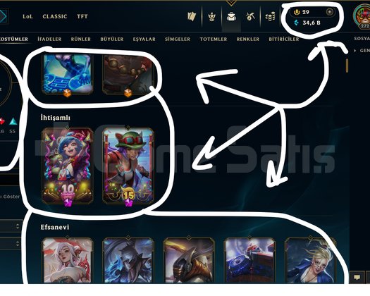 272 LEVEL / 172 SKİN / FUL HERO +MAİL +16K SATIŞ
