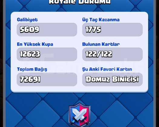 Clash royale emek Hesabı