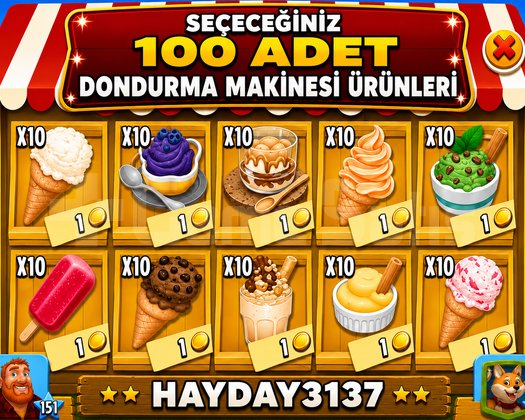 DONDURMA MAKİNESİ ÜRÜNLERİ