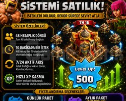 500 LEVEL GARANTİ! COC XP BAĞIŞ SİSTEMİ