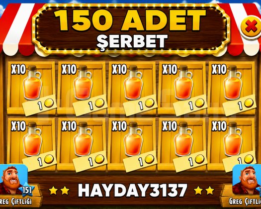 150 adet ŞERBET