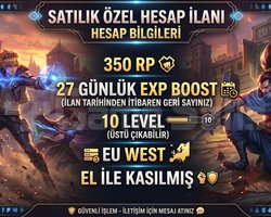 EUW El İle Kasılmış  | 350 RP 27 Gün EXP Boost