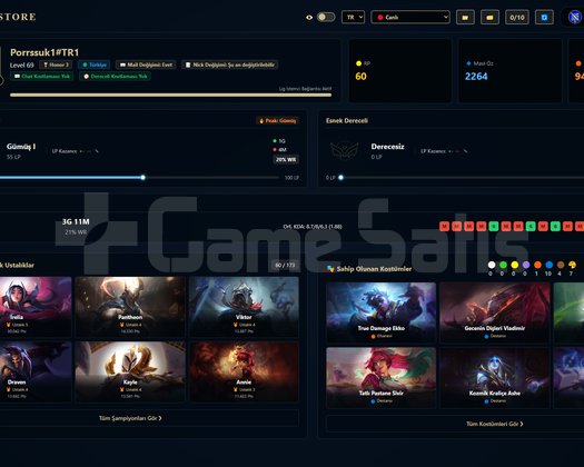 TR / 69 LVL + 18 SKİN + Gümüş 1