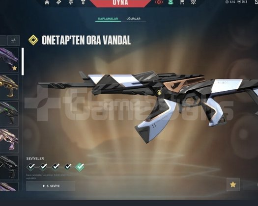 Valorant 261 lvl hesap tr server +121 skin