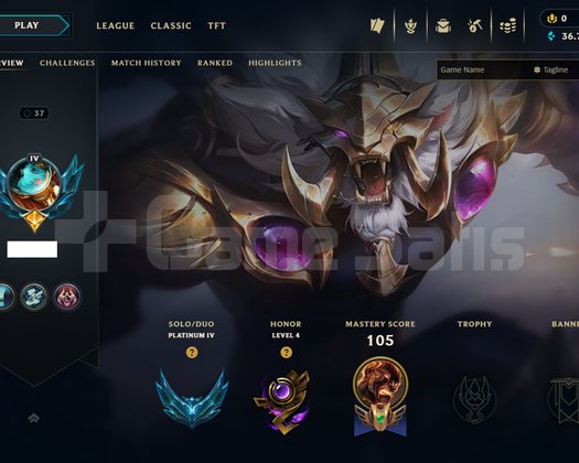 EUW/ PLAT 4 +30 - 10 FRESH HESAP !