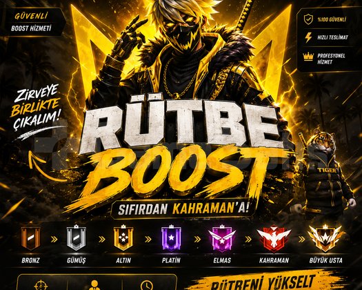 FREE FIRE DERECE BOOST | HIZLI & GÜVENLİ