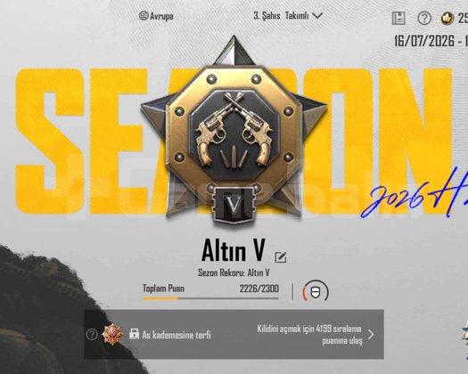TEK BAĞ !! ALTIN V + 1x ID KARTI ++