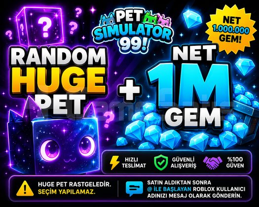 PET SIM 99 RANDOM HUGE PET VE 1M GEMUCUZ