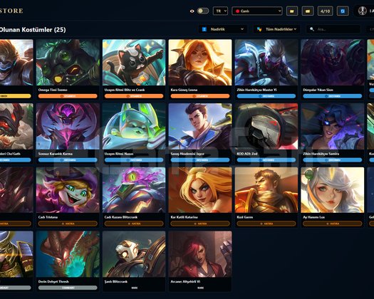 TR / 116 LVL + 25 SKİN + Derecesiz