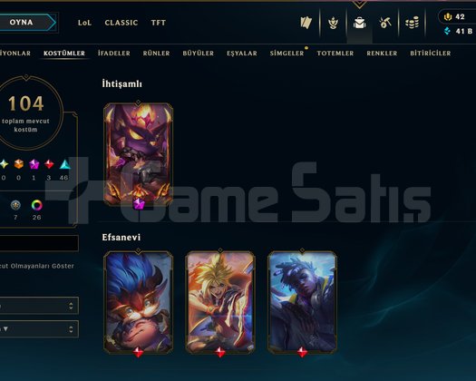 Gold 2 TR hesap 103 kostüm