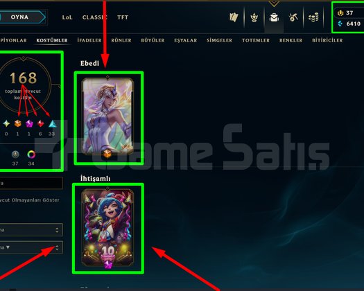 262 LVL + 168 KOSTÜM + 172 HERO + GÜMÜŞ 3 + MAİL!