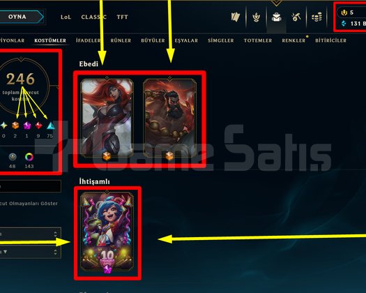 441 LVL + 246 KOSTÜM + 111 HERO + TEL / MAİL!