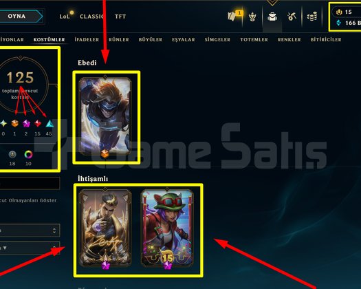 118 LVL + 125 KOSTÜM + 172 HERO + GOLD 4 + MAİL!