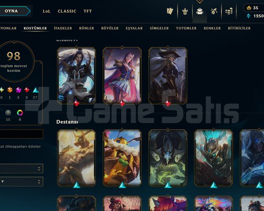 98 Kostüm / 146 Hero / MİD MAİN / 75 WR PLAT 2