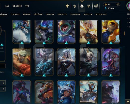 758 LEVEL / 240 SKİN / FUL HERO +MAİL +16K SATIŞ