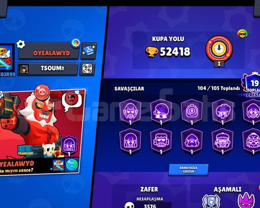 Brawl stars full hesap