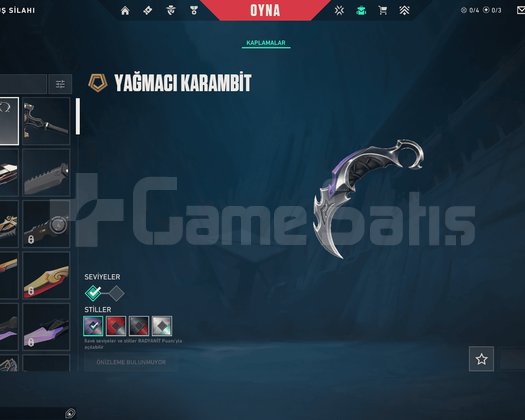 234 LEVEL BIÇAK VANDAL PHANTOM DOLU HESAP