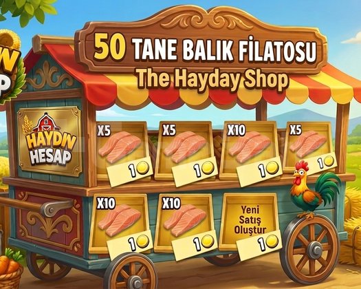 50 adet balık filato