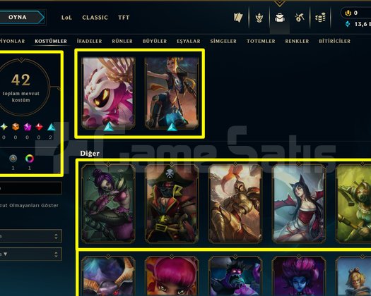 DEMİR 1 + 42 KOSTÜM + 84 HERO + MAİL / TEL!
