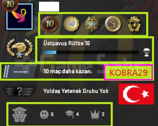 ANINDA TESLİM !TR HESAP+5 MADALYA 198 WİN 628 SAAT