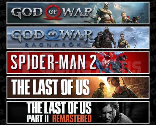 GOW +Ragnarök +Spider 2 +TLOU1 +2